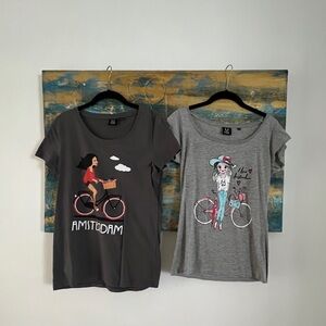 Purchased in Amsterdam. Graphic T-Shirts - Gray and Black